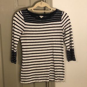 J. Crew Striped 3/4 Tee